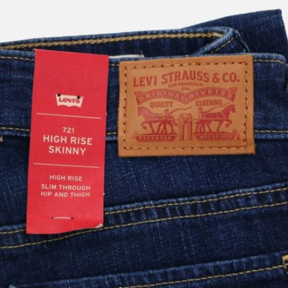 Levi's 721 Size W27 L30 High Rise Skinny Japanese Selvedge Denim Women's Jeans - Picture 2 of 15